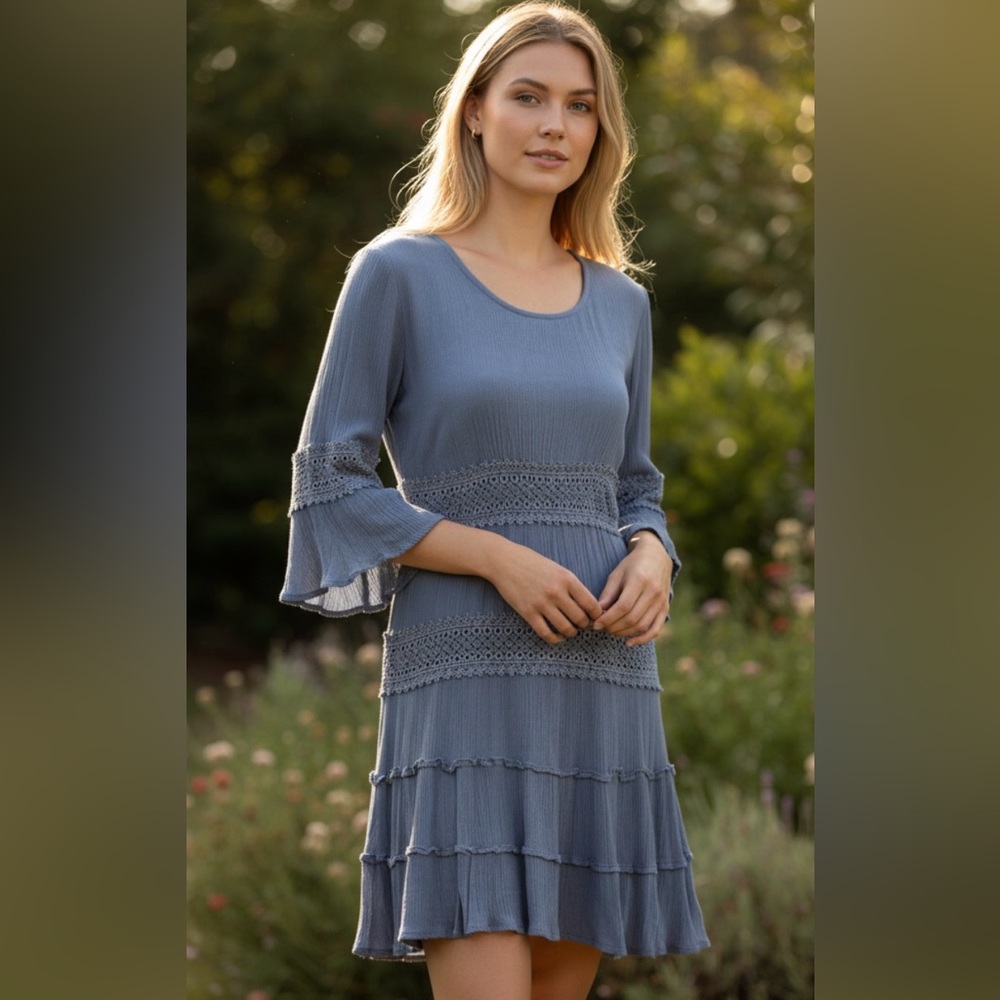 Solitaire Charcoal Long Sleeve Dress